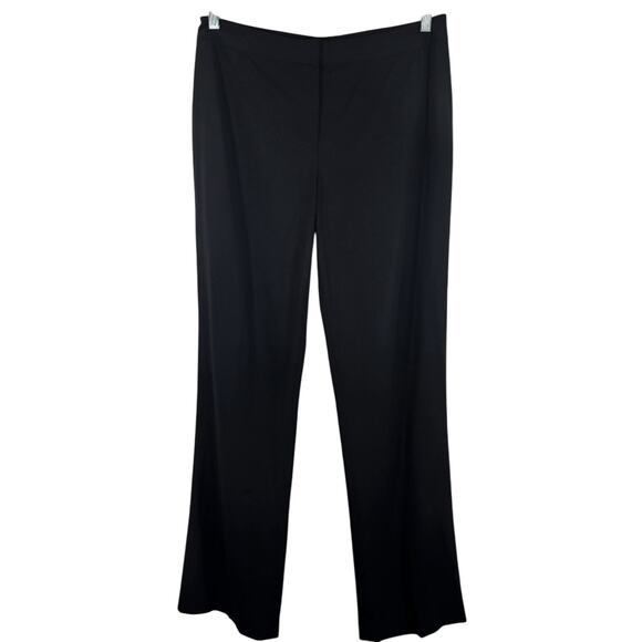 M Lafayette 148 Black Virgin Wool Flare Dress Pants Trousers Vintage Bootcut - Picture 1 of 9
